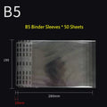 2-Ring Binder A4 Landscape Paper Organizer Document Binder A5 B5 Transparent Binder Sleeves 2-hole File Folder For Documents