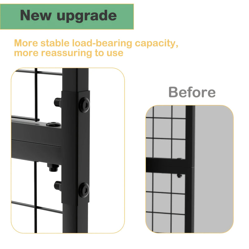 Grid Wall Panels Display Stand - Display Rack with 15 Hooks for Vendor Events Art Display Panels Heavy Duty Floor Standing