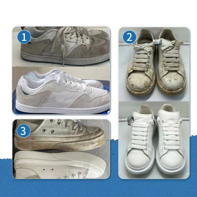 NEW White Shoe Cleaner Long-Lasting Cream With Sponge Nourishing Shoe Cleaning Stain Treater For Rubber Canvas Sole Stain