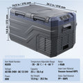 【Premium】Succebuy Car Refrigerator Dual Zone Port le Freezer Car Refrigerator Fridge Adjust le Range 12/24V DC and A Compressor