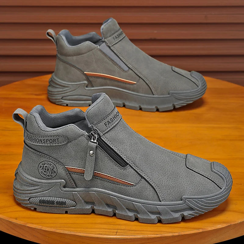 Men's Casual Sports Outdoor Hiking Shoes Trendy Fashion Street Comfortable Breathable Mesh Upper Durable Rubber Sole