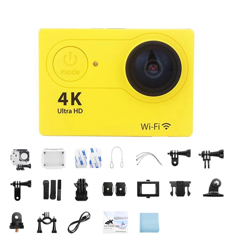 Ultra HD 4K Original Action Camera 1080P/30FPS WiFi 170D Diving Underwater Waterproof Helmet Vedio Remote Control Mini Sport Cam