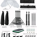 Photography Photo Studio Softbox Lighting Kit With 2.6x3M Background Frame 3pcs Backdrops Tripod Stand Reflector Board 4Umbrella