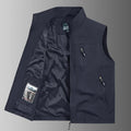 New autumn-winter fashion hooded jacket,men's outdoor stand-up collar functional multi-pocket waterproof and quick-drying jacket