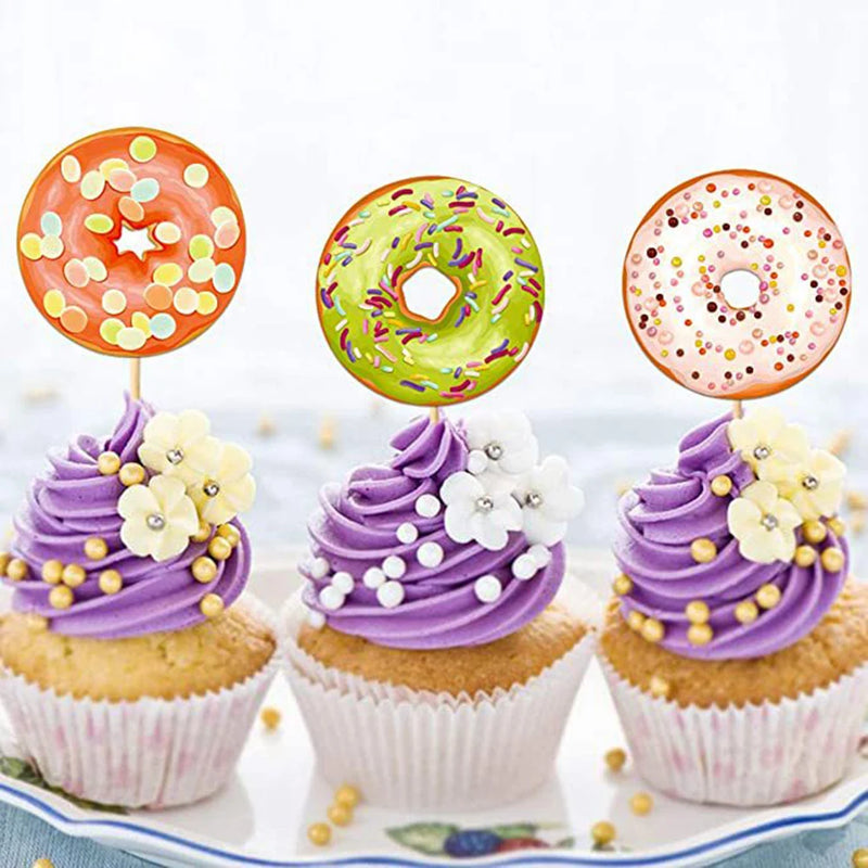 50-500pcs Round Donut Stickers Homemade Bakery Baking Colorful Decoration Labels Kids Party Scrapbooking Stationery Stickers