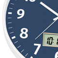 Digital Wall Clock With Time, Day Of Week And Temperature, Silent Non-Ticking Battery Operated Round Digital Wall Clock