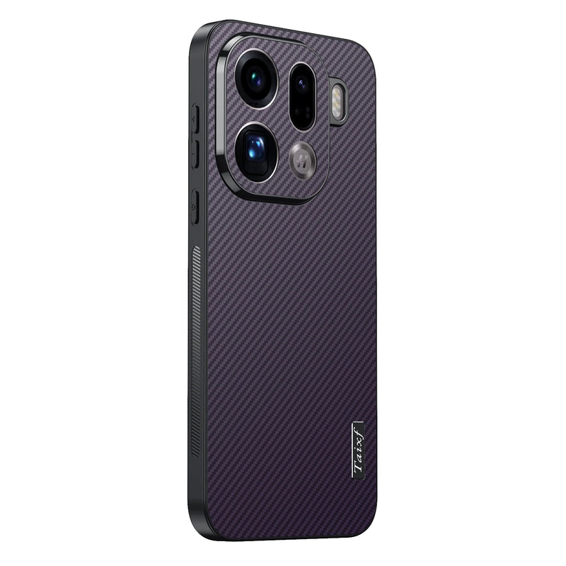 Carbon Fiber Pattern Non-slip Phone Case For Oppo Find X9 X9Pro Shockproof Silicone Lens Protection Cover For Find X9 Pro Shell