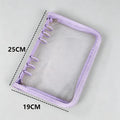 A5 Binder Cute Transparent Binder Notebook Filing Cabinet A5 Ring Pockets Leaf Filing Cabinet A5 Macaron Binder HYJ02