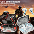 Gaming Wireless Earbuds Low Latency RGB Cool Ambient Light ANC Noise Canceling Bluetooth 5.4 In-ear Earphones For Esport Gamer