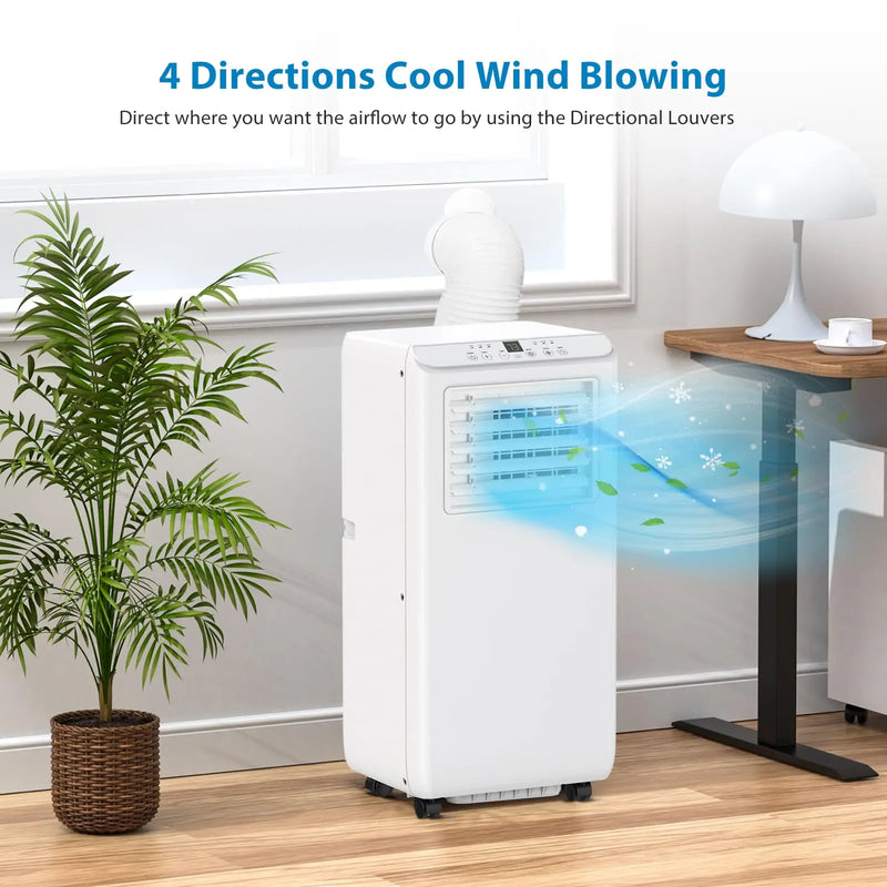 10000 BTU Portable Air Conditioner 3-in-1 Cool Dehumidifier Fan Portable AC Unit with Remote Control Quiet Mobile Air Cooler for Bedroom Dorm Office Home Up to 450 Sq Ft