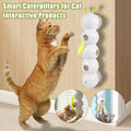 Interactive Caterpillar Cat Toy Motion Activated Teasing Stick with Feather Tail Rechargeable Intelligent Caterpillars Cat Toys