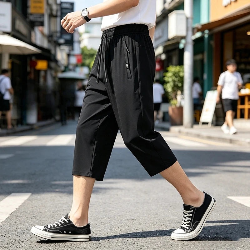 Men's 3/4 Capri Pants Quick Dry Ice Silk Summer Shorts | SAMAG
