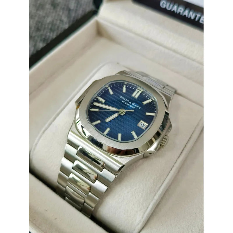 New Specht & Söhne 40MM Rose Gold Japan Miyota 8215 Movt Automatic Mechanical Men Watch Steel Sapphire Crystal 50M Waterproof