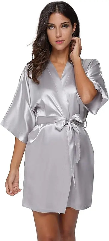 Nightgown Soft Bathrobe Short Women's Lounge Bride | SAMAG