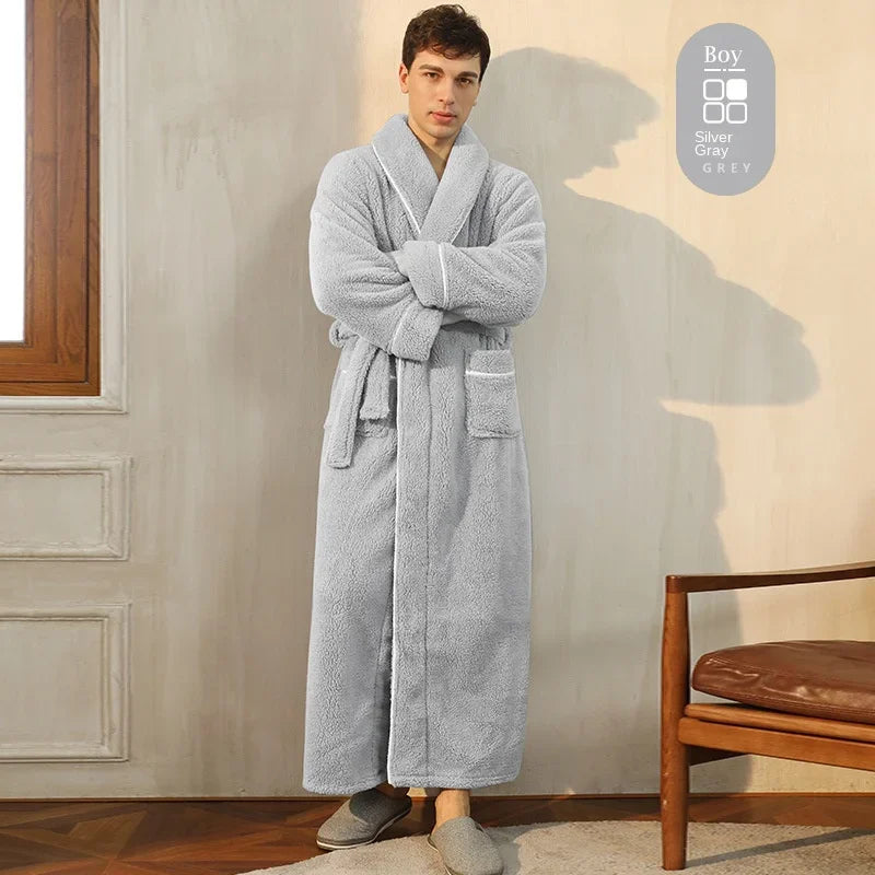 Autumn and Winter New Thick Comfortable Cotton Robe Men's | SAMAG