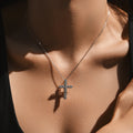 MODIAN D Color Moissanite Necklace 925 Sterling Silver Exquisite Cross Link Chain Pendant For Women Fine - Visuel 2 | SAMAG