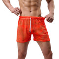 WOXUAN Men's Hollow Boxers New Fashion Loose Sexy Mesh Hollow Pants Comfortable Breathable Sexy Mesh Pants Quick Dry Underwear