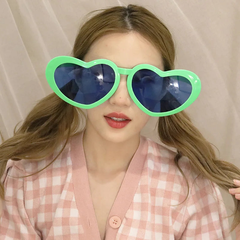 Funny Heart Glasses Photo Props Giant Big Oversized Eyeglasses Party Decorations Photobooth Props Shade Party Diy Supplies