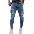 Men's Dropship Custom Label Logo Y2K Zipper Ripped Skinny | SAMAG