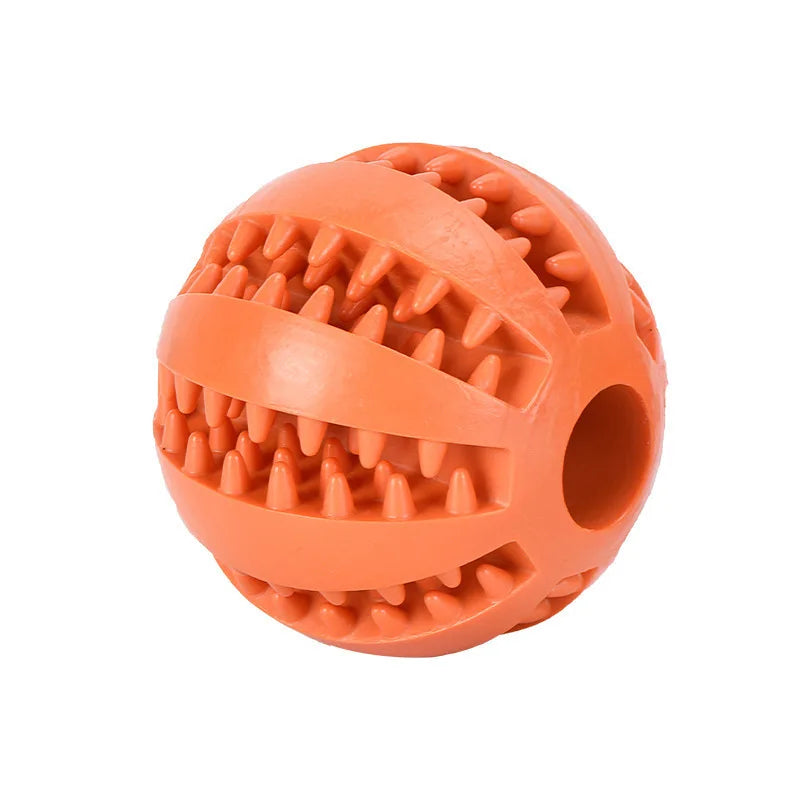 Interactive Dog Food Ball Rubber Chew Toy for Small to Large Dogs And Puppies - Pet Tooth Cleaning Chewing Toy