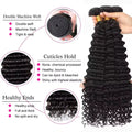 Deep Wave Human Hair Bundles Curly Hair 40Inch Brazilian Weaving Raw Virgin Unprocessed Double Weft Hair Bundles Extensions