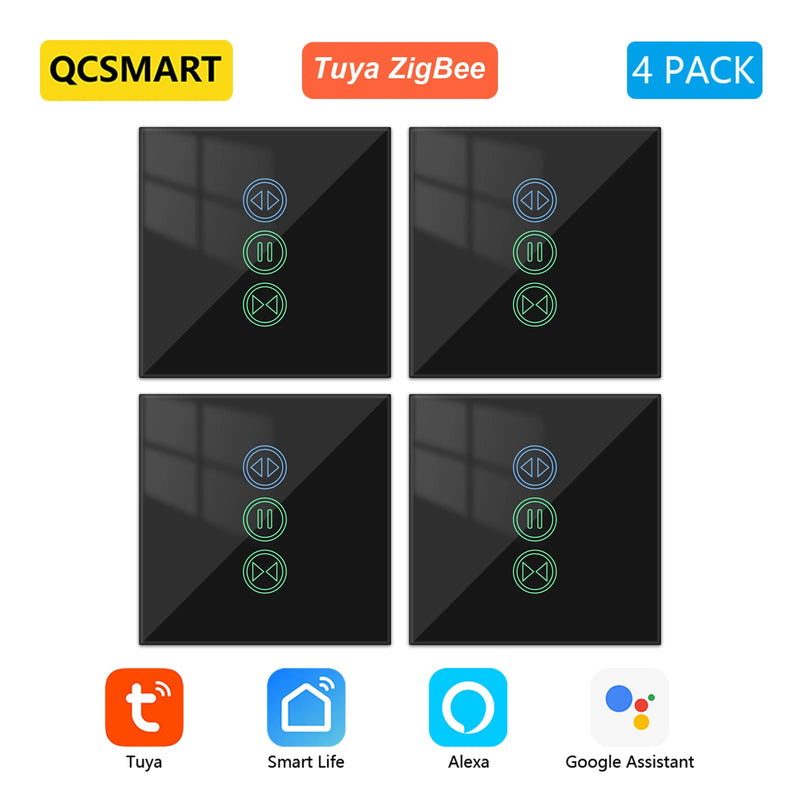 ZigBee 3.0 Curtain Roller Shutter Switch For Tubular Motors Remote Tuya Smart Life App Control Backlight Home Assistant Alexa