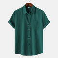 New 9 Color Men's Solid Striped Shirt Summer Fashion | SAMAG