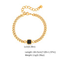 Gold Color Men's Chain Bracelet, Hip Hop Stainless Steel Chunky Wristband, Rock Punk Jewelry Gift for Dad - Visuel 18 | SAMAG
