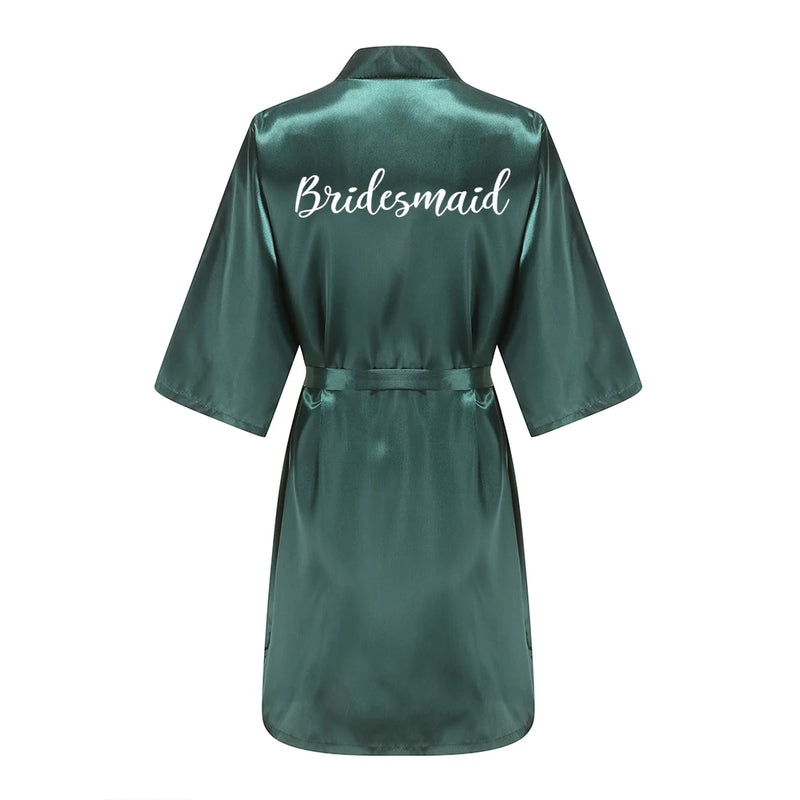 Wedding Bride Bridesmaid Robes Dressing Gown Sexy Women | SAMAG