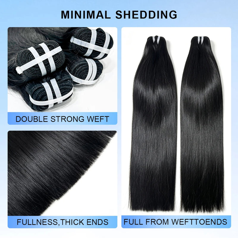 16A Vietnamese Hair Straight Bundles Weft Straight Clean Hair Ends 14A 100% Human Hair Bundles Natural Black 26inch 30inch 3 4pcs Bundle Raw Hair Bundles Remy Thick Weave