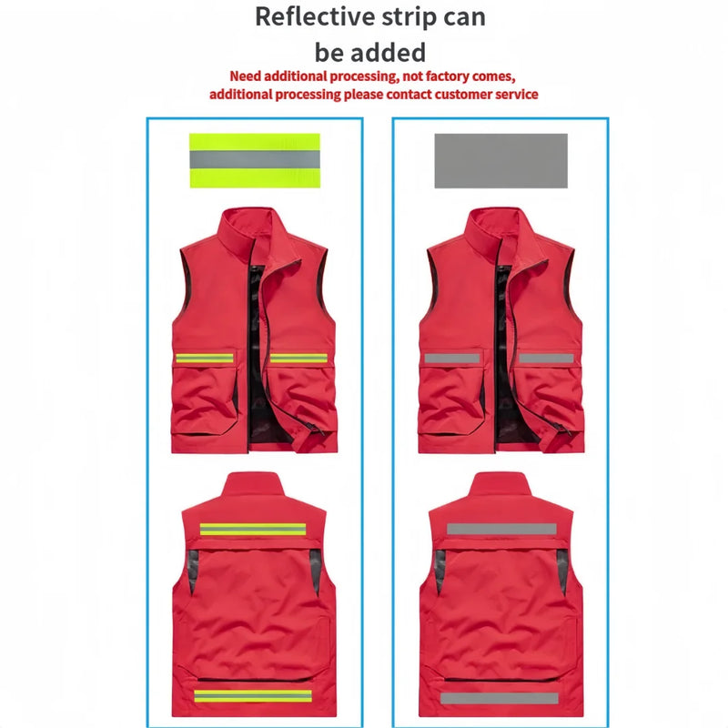 2026 Summer Men Outdoor Waterproof Quick Drying Cargo 6XL Vests Male Thin Mesh Breathable Waistcoats Climbing Sleeveless Jackets