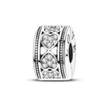 Silver Clasp 925 Sterling CZ Pave Clip Charms Daisy Beads Stopper Safety Chain Fit Original Bangle - Visuel 20 | SAMAG