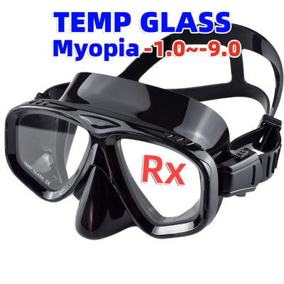 Scuba Optical Tempered Glasses Diving Mask Adults Myopia | SAMAG