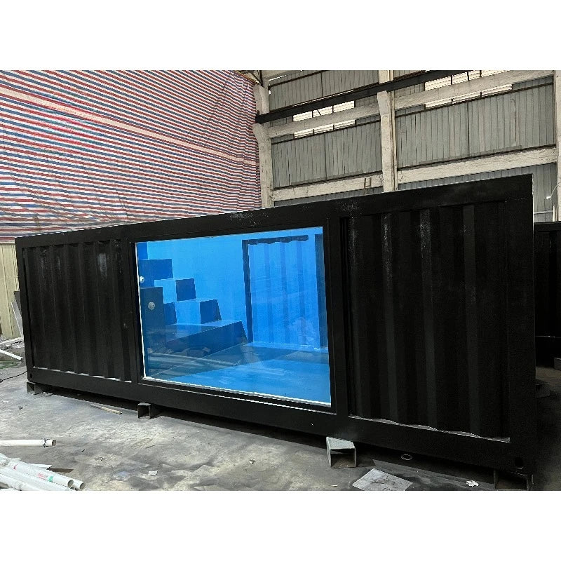 Outdoor Customized Swimming Pool Visible Bathtub Swimming Pool Glass Hydrotherapy Sea Container Swimming Pool Price for USA