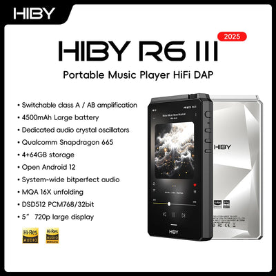 HiBy R6III / R6 Gen 3 Android 12 Music Player MP3 USB DAC | SAMAG
