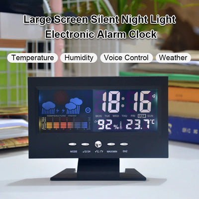 Electronic Alarm Clock Digital Weather Station Time | SAMAG