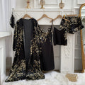 Silk Robe Sleep Suit Women's Lace Satin Pajamas Gown Set | SAMAG