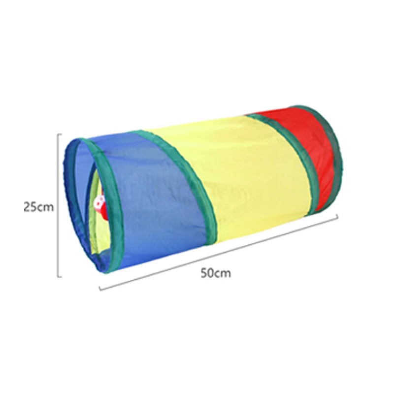 Cat Teaser Wand Toy Self Entertainment Maze Tunnel Collapsible Drill Channel Interactive Play Toy For Indoor Kitten Cat Pet