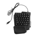 Portable USB Single Hand Keyboard Ultra-slim Luminous One Handedly Keyboard 35 Keys Wired Gaming Mechanical Keyboard Desktop PC