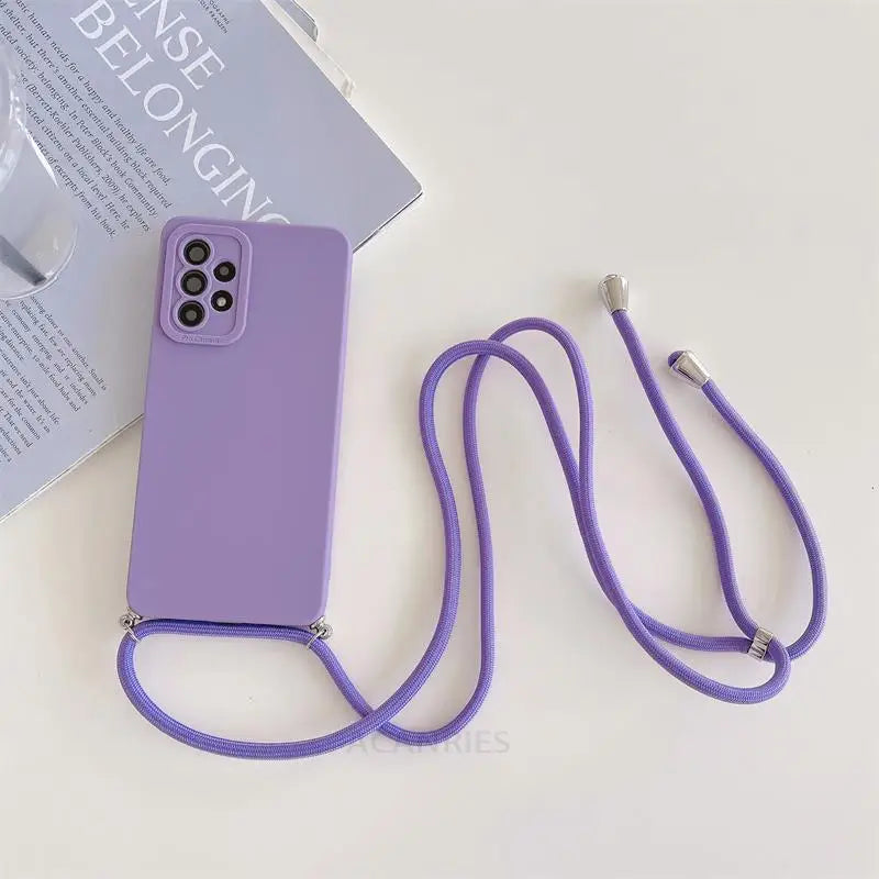 Crossbody Lanyard Cord Case For Iphone 13 14 12 11 Pro Max Mini 6 7 8 Plus Xr X Se 2022 Silicone Cover On Iphone14 14pro 13pro