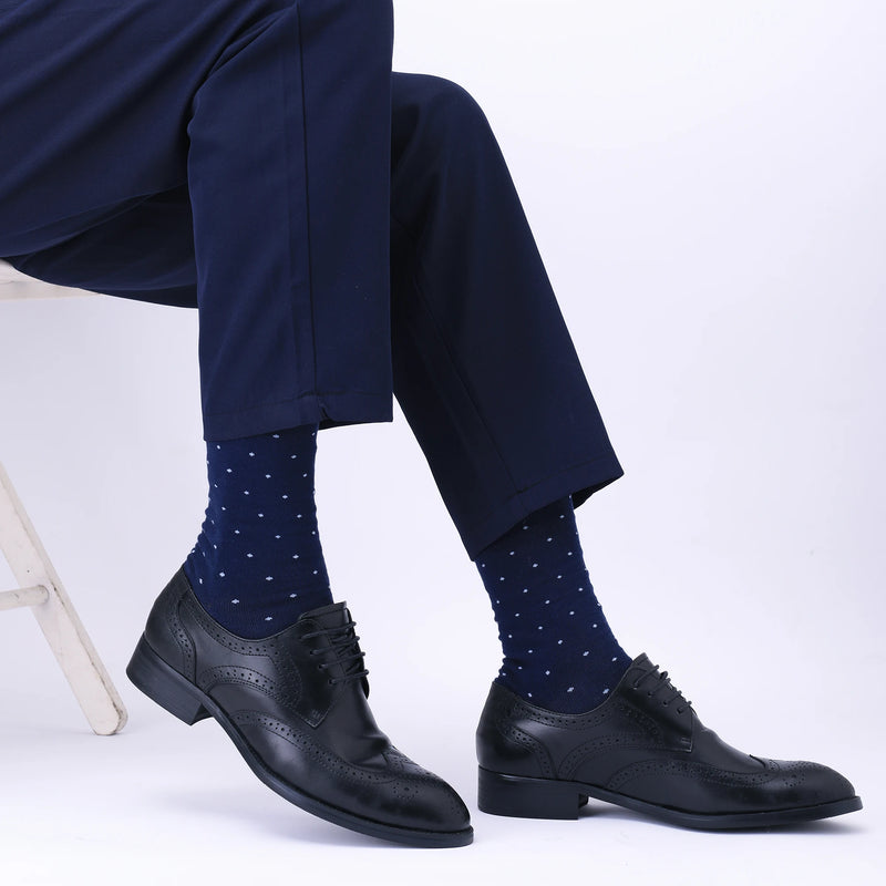 5 Pairs Men's Dress Socks Plus Large Size， Combed Cotton | SAMAG