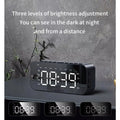 Led Digital Alarm Clock With Large Mirror Screen Office Bedside Table Clocks Bluetooth Speaker FM Radio Speaker Home Decor