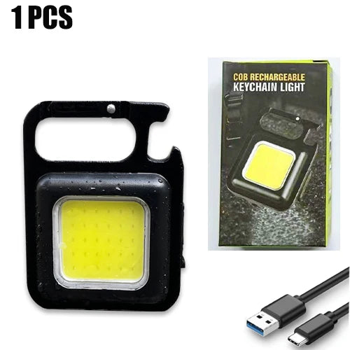 Mini LED Flashlight Keychain Light Multifunctional Portable COB Camping Flashlights USB Charging Work Lights fishing Lanterna