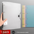 4-Hole A4 Paper Punch Binder Loose Leaf File Folder with Insert Pages Coil Binding Ring Binder for Home Office School Documents