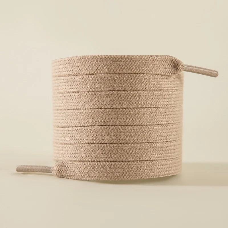 New Classic Pure Cotton Shoelaces Flat Shoelaces Sports Canvas Shoelaces for Men and Women Width 0.8cm Length 100/120/140/160cm