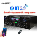 HiFi Digital Bluetooth Amplifiers Dynamic Screen Stereo Sound AMP For Home Car Meeting Karaoke Cinema 608 628 999 BT Max 4000W