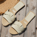 2026 New Fashion Luxury Designer Women's Sandals Woven Comfortable Women's Sandals Casual Summer Flat Women's Slippers Big Size