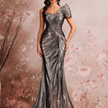 Lucyinlove Luxury Slanted Shoulder Fishbone Evening | SAMAG