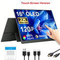 WonTim 16.0" 4K OLED Screen Portable Monitor 100% DCI-P3 Display 1MS Eye Care PC 120hz For Laptop Mac NUC Mini PC VESA LS Stand