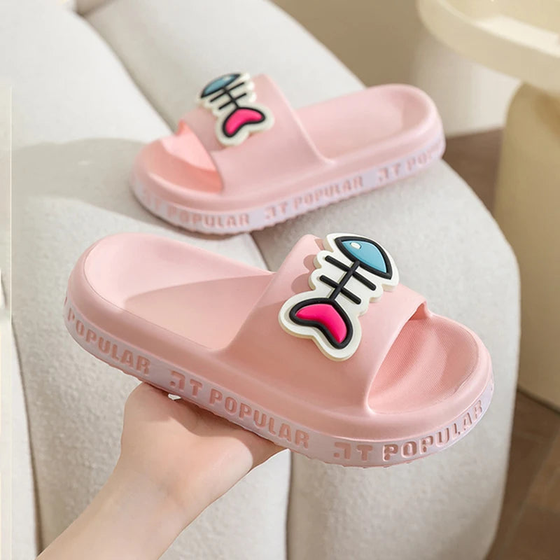 Casual Women's Slippers Home Designer Summer Sandals Fashion Bathroom Platform Woman Shoes Elegant Indoor Outdoor Beach Slides